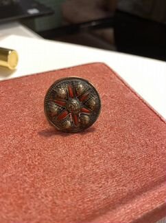 Серебряное кольцо с кораллом безразмерное