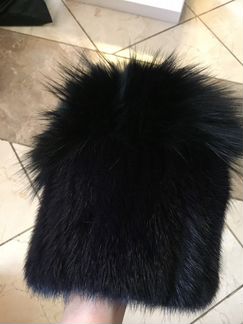 Меховая шапка Yves Salomon оригинал новая