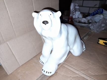 Белый медведь статуэтка выс 24см СССР