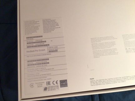 Коробка от macbook pro 13-inch