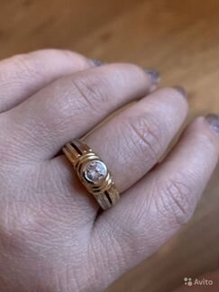 Золотое кольцо с Бриллиантом 0,45ct.4/5