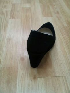 Туфли черные замшевые