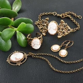 Комплект с Камеями Пудровая Дама 4 предмета