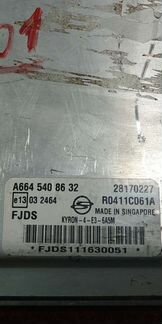 Эбу двигателя 6645408632 Ssang Yong