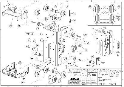 Запчасти на станину DD-HD 30 hilti, DD200, DD350