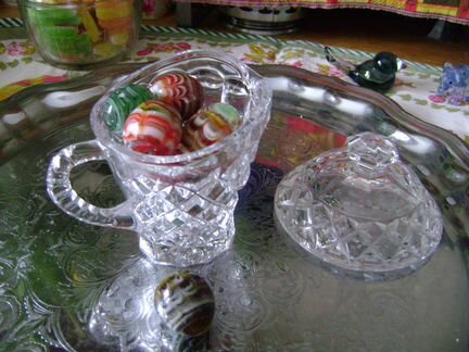 Соусник-молочник, хрусталь Чехословакия