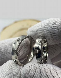 Обручальные кольца из белого золота