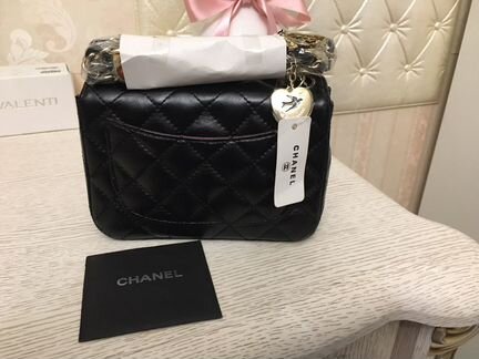 Сумка на цепочке кроссчейн натуральная кожа