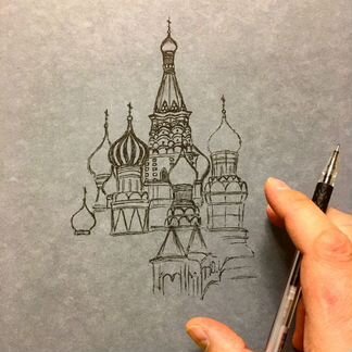 Картина, Храм Василия Блаженного, Москва, 2020