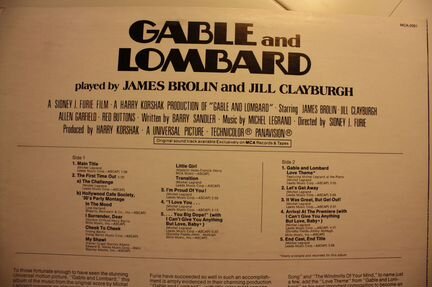 Gable and Lombard музыка из фильма
