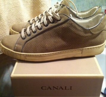 Кроссовки canali замша с перфорацией