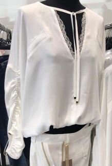 Италия Блузка Кофта Рубашка Белая Чёрная Новая