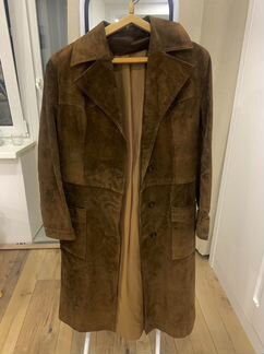 Пальто винтажное, натуральный нубук