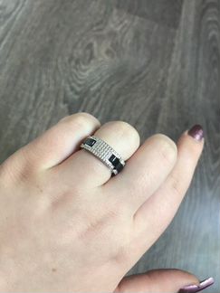 Кольцо Tiffany эмаль серебро