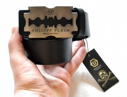 Мужской ремень / Philipp Plein / новый (черный)