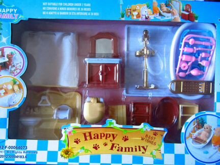 Набор мебели как Sylvanian Families ванная комната