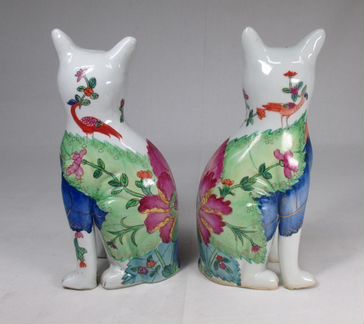 Фарфоровая статуэтка, Кошки (парные), Китай