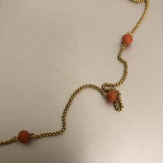 Цепочка кораллы старинная царизм золото