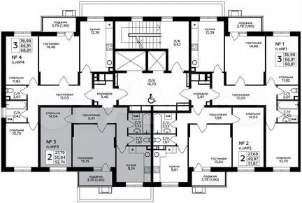2-к квартира, 52.7 м², 2/17 эт.
