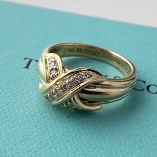 Tiffany Оригинал Кольцо Kiss золото 750
