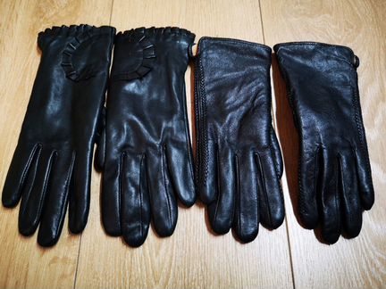 Перчатки кожаные 2 пары. Цена за все