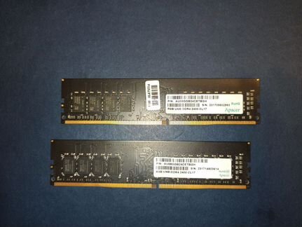 DDR4 16Gb (2 х 8Gb) Apacer 2400 Mhz, на гарантии