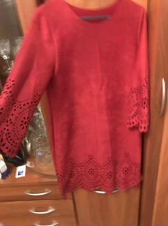 Платье замшевое