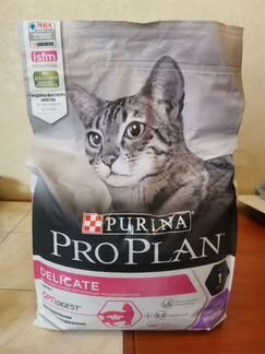 Корм для кошек Pro Plan Delicate, с индейкой 3 кг