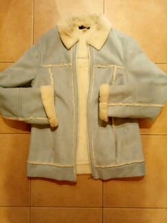 Дубленка на молнии размер 46-48