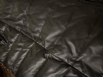 Кожаный пуховик la reine blanche, ru42