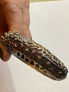 Браслет. Серебро. Позолота. Драгоценные и полудраг