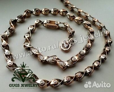Эксклюзивная золотая цепь Baraka 100 гр. 585 пр