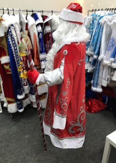 Костюм Деда Мороза Царский серебро