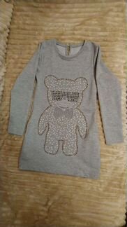 Платье для девочки, цвет серый