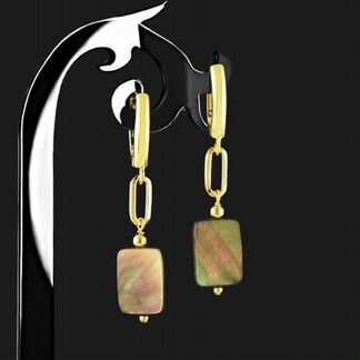 Серьги с натуральным перламутром