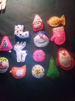 Ёлочные игрушки из фетра