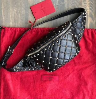 Сумка поясная кожаная